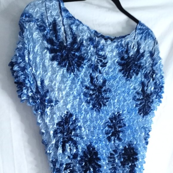 Womens L Palm Trees Bubble Shirt - Picture 7 of 8